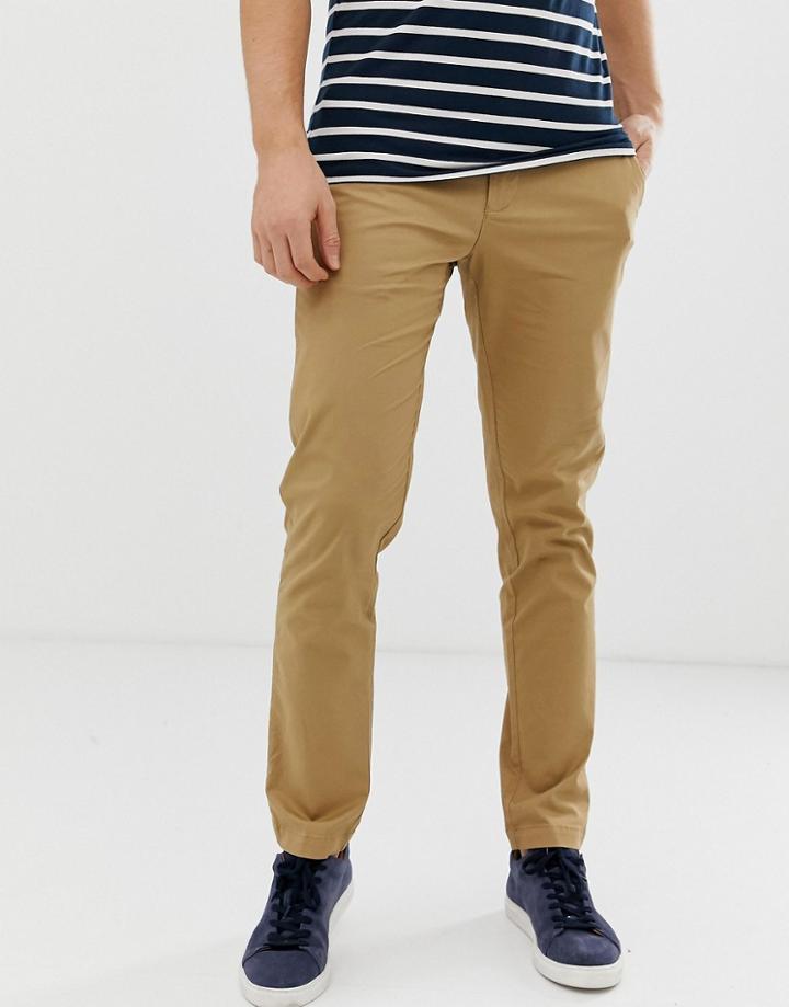 Original Penguin Slim Fit Stretch Chinos In Beige