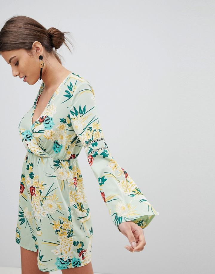 Prettylittlething Kimono Sleeve Dress - Multi