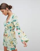 Prettylittlething Kimono Sleeve Dress - Multi