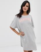 Lindex Bella Powernap Stripe Night Gown In Gray