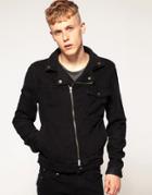 Fifth Avenue Shoe Repair Denim Leather Jacket - Black