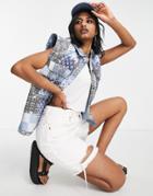Object Patchwork Vest In Blue