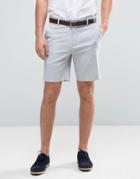 Asos Tailored Slim Shorts In Pale Gray - Gray