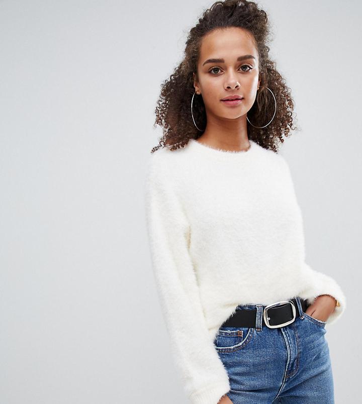 Bershka Longline Sweater-cream