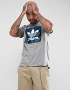 Adidas Skateboarding Quarts Print T-shirt In Gray Br4986 - Gray