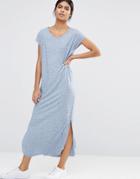 Selected Ivy Ancle Maxi Dress In Jersey - Blue