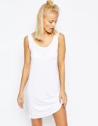 Asos Tank Dress With Scoop Back - White