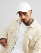 Asos Baseball Cap In White With Detached Embroidery - White