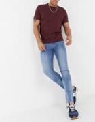 Only & Sons Skinny Jeans In Light Blue-blues