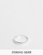 Asos Design Sterling Silver Minimal Twist Ring