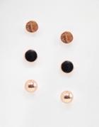 Icon Brand Gold Earring Stud Set - Gold