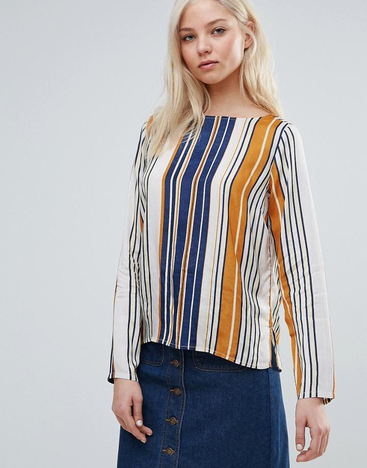 Vila Long Sleeve Blouse - Blue