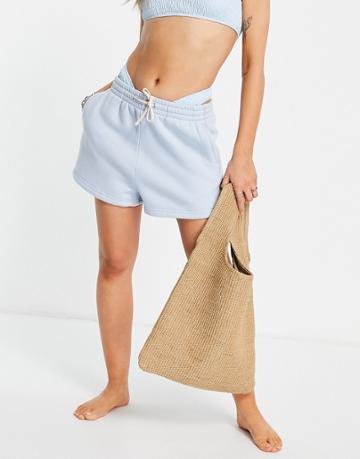 Rhythm Fleece Coordinating Shorts In Sky Blue-blues