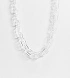 Designb London Chunky Resin Necklace In Clear Exclusive To Asos