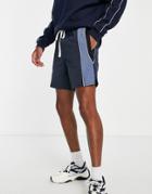 Topman Nylon Cut N Sew Short In Navy