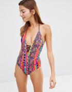 Seafolly Mexican Summer Deep Swimsuit - Multi