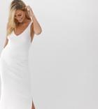 Micha Lounge Wide Strap Cami Midi Dress - White