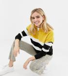 New Look Sweater With Zip In Yellow