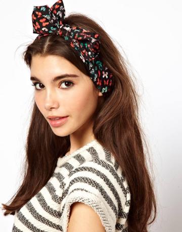 Asos Butterfly Print Head Scarf