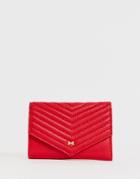Ted Baker Nourr Quilted Envelope Small Bifold Ladies' Wallet-red