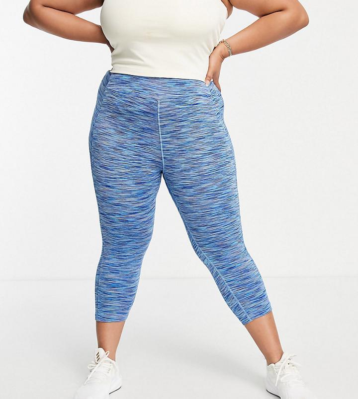 Asos 4505 Curve Space Dye Capri Legging-blues
