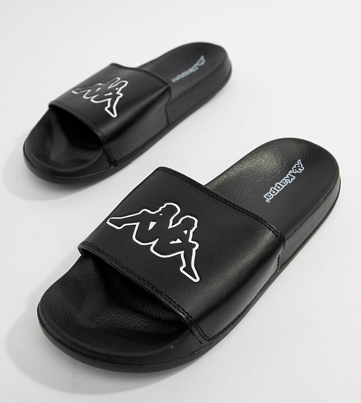 Kappa Logo Slide In Black - Black
