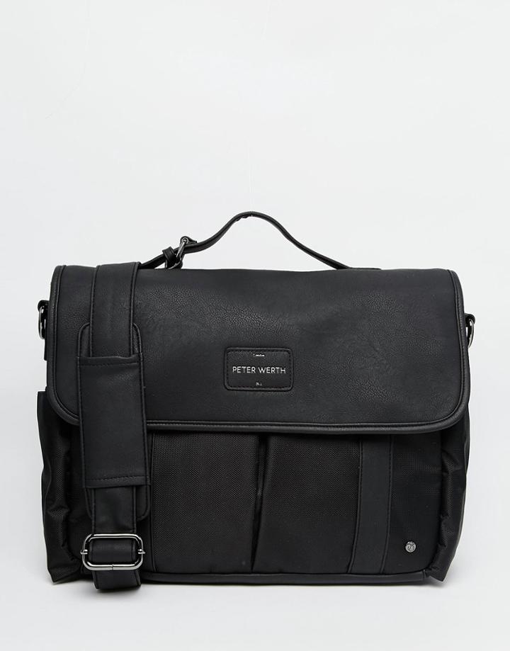Peter Werth Nylon Satchel - Black