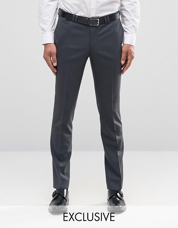 Noak Suit Pants In Super Skinny Fit - Gray