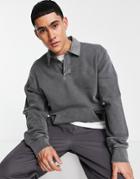Carhartt Wip Duster Collared Sweatshirt In Gray-brown