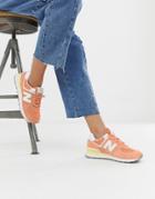 New Balance 574 Pastel Sneakers In Pink - Pink