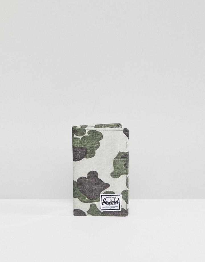 Herschel Supply Co Frank Wallet With Rfid In Frog Camo - Green