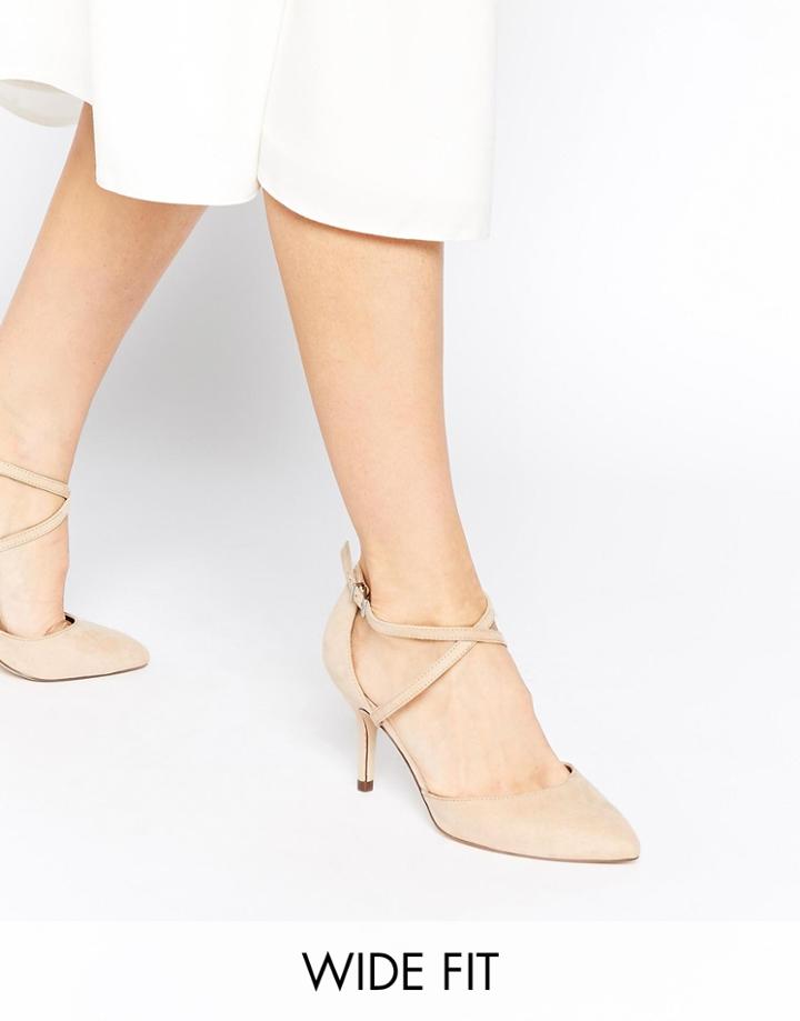 Asos Sally Wide Fit Pointed Heels - Apricot