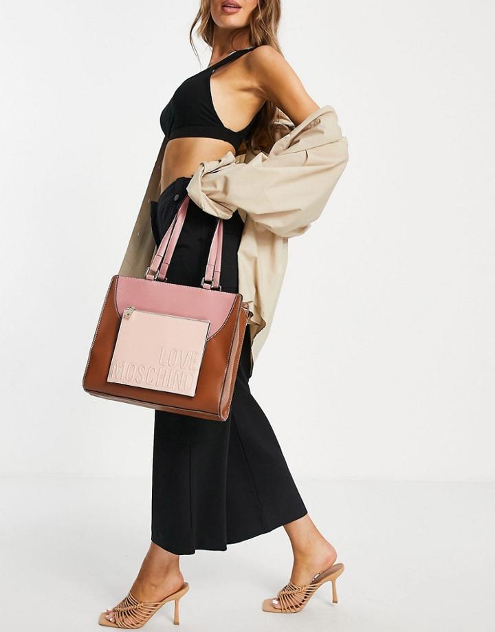 Love Moschino Shoulder Bag In Pink-neutral