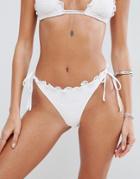 Asos Mix And Match Crochet Tie Side Brazillian Bikini Bottom - White