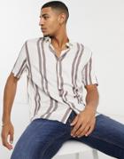 Topman Shirt With Stripe In Pink
