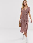 Vila Floral Button Down Midi Dress - Multi