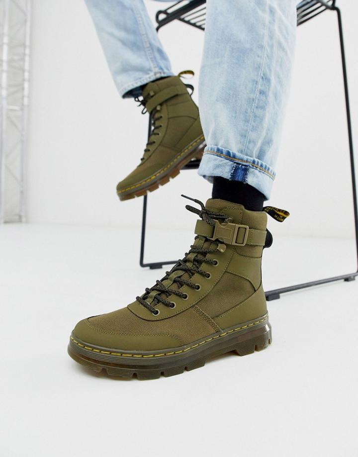 Dr Martens Combs Tech Boot In Khaki-green