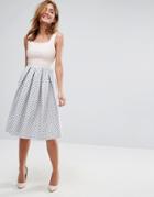 Vesper Skater Midi Prom Dress - Green