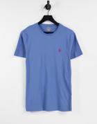 Polo Ralph Lauren Player Logo T-shirt In Delta Blue-blues