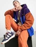 Russell Athletic Zip Through Fleece Hoodie In Multi-red