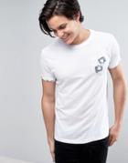 Brave Soul Bullet Print Pocket T-shirt - White
