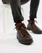 Truffle Collection Hiker Lace Up Boot With Contrast Laces In Brown - Brown