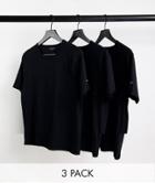 Paul Smith 3 Pack T Shirts In Black