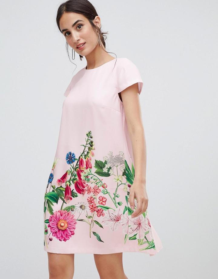 Ted Baker Gemma Florence Print Swing Dress - Pink