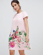 Ted Baker Gemma Florence Print Swing Dress - Pink