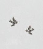 Kingsley Ryan Sterling Silver Swallow Stud Earrings - Silver