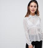 Y.a.s Petite Dot Sheet Blouse - Multi