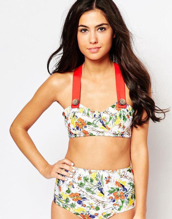 La Belle Rebelle Surfin Bird Honolulu Bikini Top - Honolulu