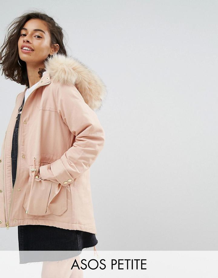 Asos Petite Ultimate Parka - Pink