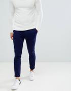 Asos Design Skinny Chinos In Deep Blue - Blue